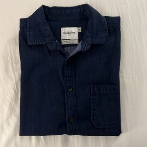 Goodfellow & Co Denim Button Down Shirt, Medium